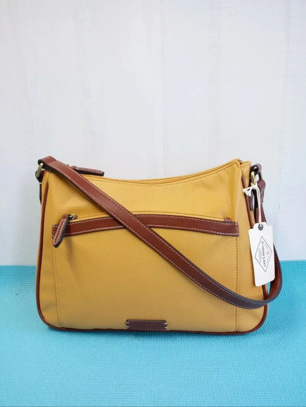 NWT St Johns Bay Women's Hobo Handbag Shoulder Bag Dijon Mustard